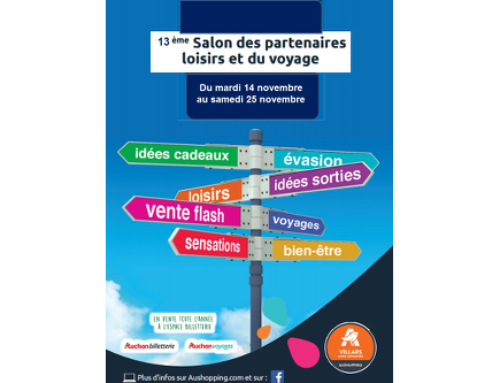 Retrouvez nous au 13ème Salon des Loisirs Auchan Villars